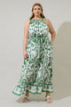 Kimana Floral Halter Neck Maxi Dress Curve