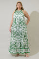 Kimana Floral Halter Neck Maxi Dress Curve