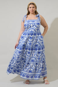 Rivera Tropics Emely Tiered Maxi Dress Curve