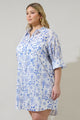 Azul Tropics Luba Oversized Shirt Mini Dress Curve