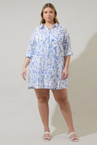 Azul Tropics Luba Oversized Shirt Mini Dress Curve