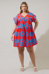 Devany Jolene Trapeze Mini Dress Curve