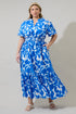 Naydine Floral Belraj Poplin Maxi Dress Curve