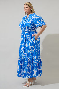 Naydine Floral Belraj Poplin Maxi Dress Curve