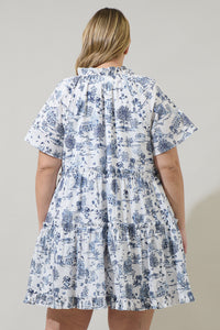 Renzo Toile Pallas Poplin Tiered Mini Dress Curve