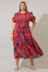 Kahlia Tropics Aruba Smocked Midi Dress Curve