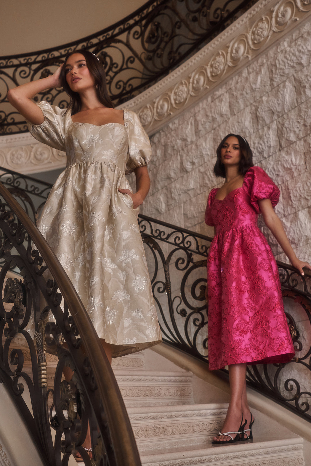 midi jacquard dress with sleeves jacquard long sleeve midi dress