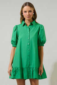 Levy Button Down Shift Dress