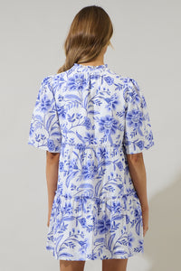 Maeve Floral Dixie Split Neck Shift Dress