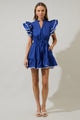 Alina Ruffle Shift Mini Dress