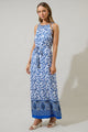 Dina Floral Kay Halter Neck Maxi Dress