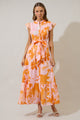 Lenira Floral Riah Button Down Maxi Dress