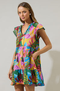 Novi Tropical Yodi Shift Mini Dress