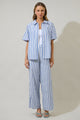 Joncy Striped Elena Wide Leg Pants