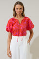 Fia Floral Overseas Balloon Sleeve Top