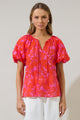 Fia Floral Overseas Balloon Sleeve Top