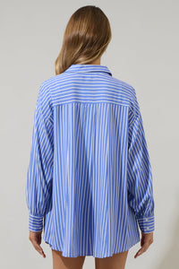 Elise Striped Boyfriend Button Down Shirt