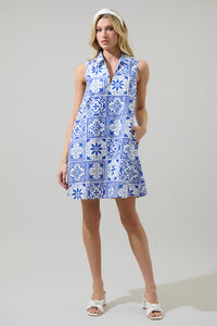 Arbor Tile Lexya Collared Shift Mini Dress