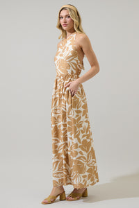 Rini Floral Emm Halter Maxi Dress