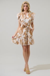 Nadya Floral Eriny Ruffle Mini Dress