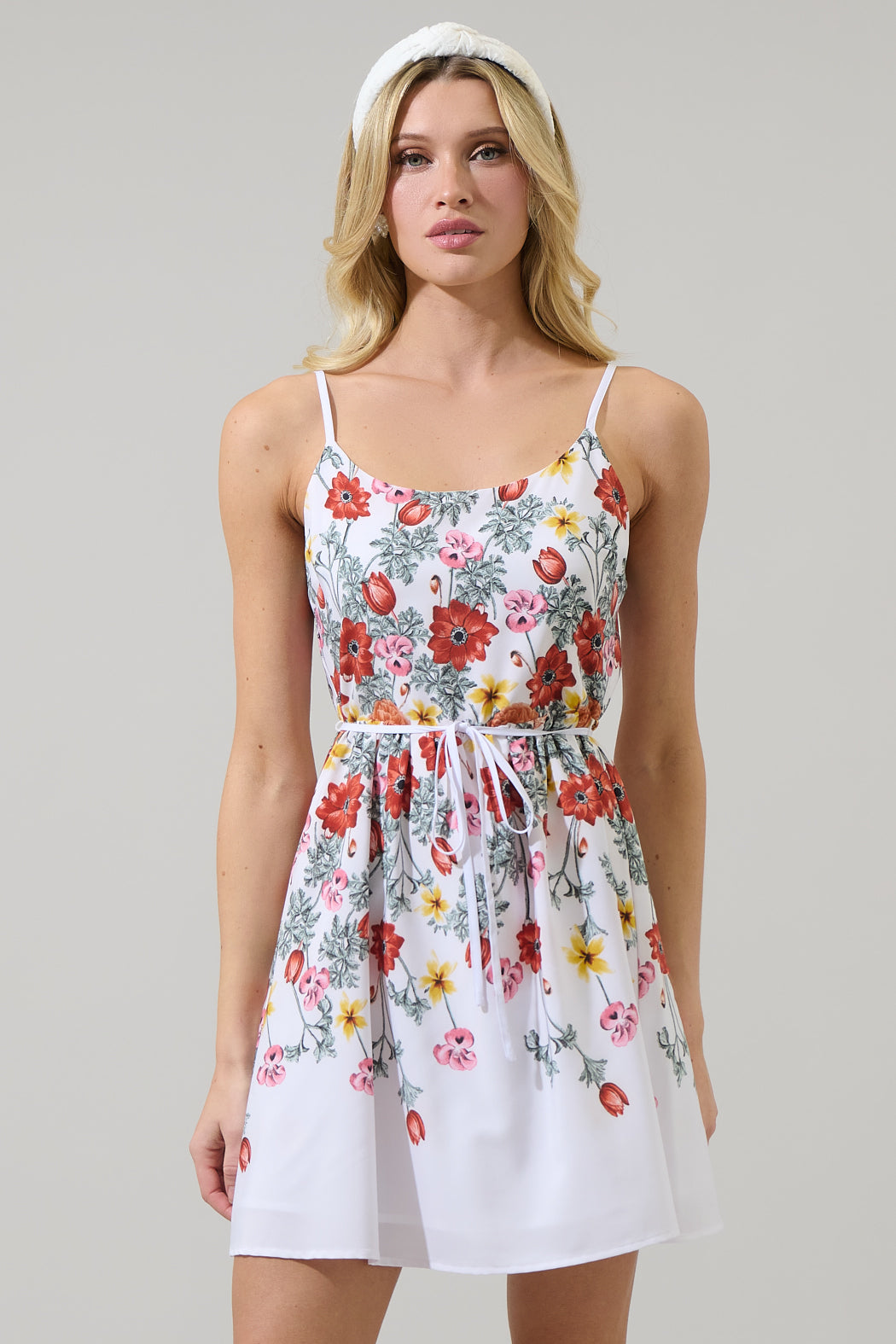 Mave Floral Mini Dress WHITE-MULT / S by Sugarlips Mave Floral Mini Dress WHITE-MULT / S by Sugarlips