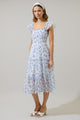 Wren Floral Bayshore Smocked Midi Dress