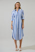 Jordy Striped Shirt Midi Dress