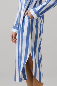 Jordy Striped Shirt Midi Dress