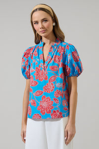 Ripon Floral Close to You Split Neck Top