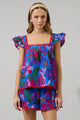 Mela Tropics Ada Ruffle Top