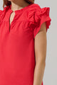 Ramona Ruffle Split Neck Top