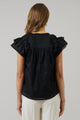 Ramona Ruffle Split Neck Top