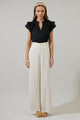 Ramona Ruffle Split Neck Top