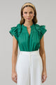 Ramona Ruffle Split Neck Top