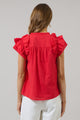 Ramona Ruffle Split Neck Top