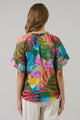 Novi Tropical Erie Split Neck Top