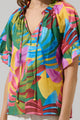 Novi Tropical Erie Split Neck Top