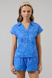 Warren Floral Cory Collared Button Up Top