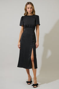 Inari Polka Dot Bloom Midi Dress