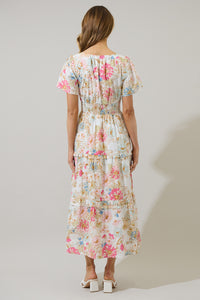 Day Lily Palmer Poplin Tiered Maxi Dress