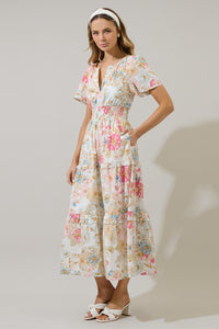Day Lily Palmer Poplin Tiered Maxi Dress