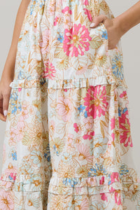 Day Lily Palmer Poplin Tiered Maxi Dress