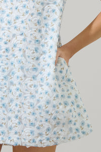 Montilla Floral Nova Back Bow Tie Mini Dress