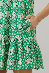 Eisa Eyelet Laly Mini Ruffle Dress