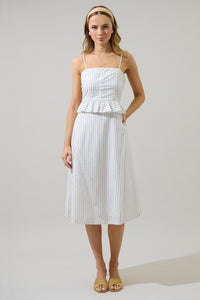 Lana Striped Kohler Midi Dress