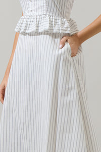 Lana Striped Kohler Midi Dress