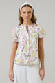 Lita Floral Avy Button Down Top