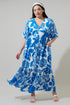 Iva Floral Pismo Button Down Flutter Maxi Dress Curve