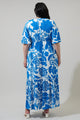 Iva Floral Pismo Button Down Flutter Maxi Dress Curve