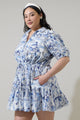 Francine Toile Stacie Button Down Mini Dress Curve